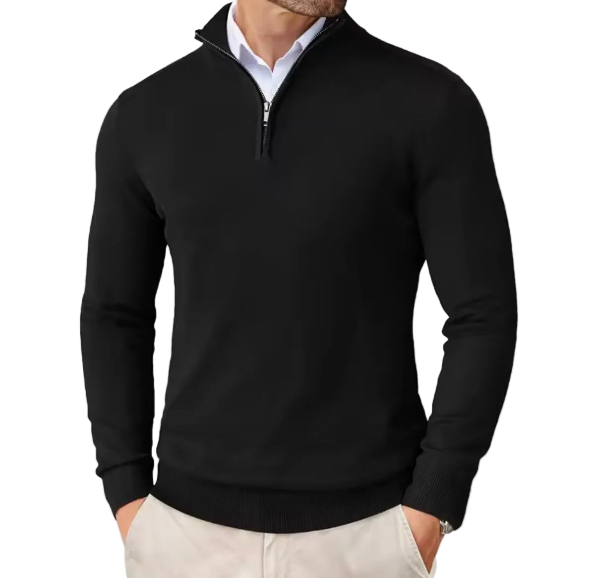 Coastl fitted quarter-zip